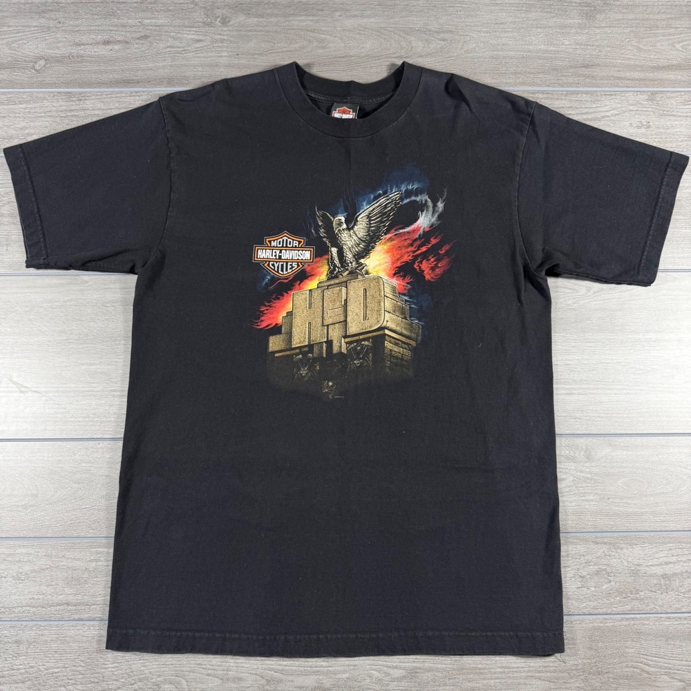 Harley Davidson T-Shirt XL Black Vintage 2006 San Diego Eagle Graphic Tee